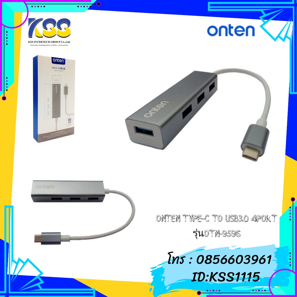 ONTEN รุ่น OTN-9596 TYPE-C TO USB3.0 4Port