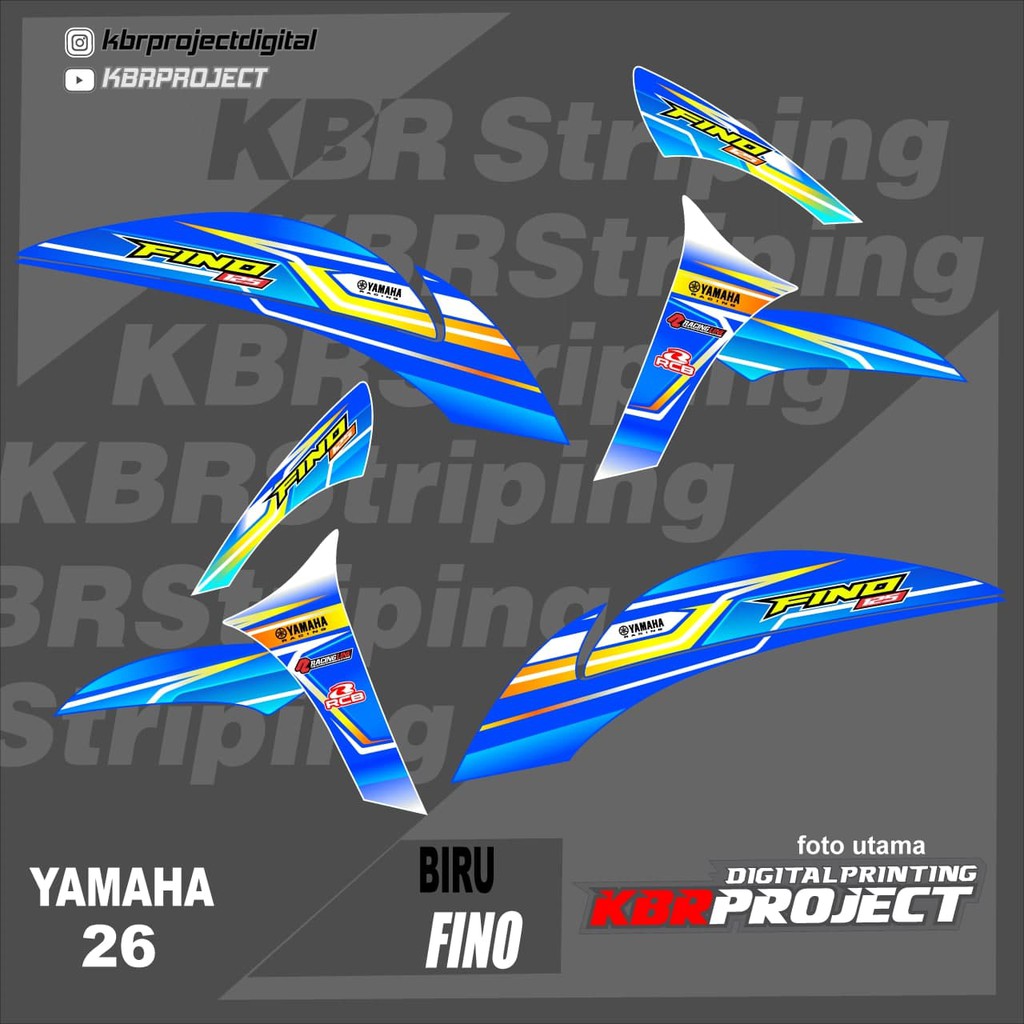สติ๊กเกอร์ติดมอเตอร์ไซค์ - Fino striping - มอเตอร์ไซค์yamaha - มอเตอร์ไซค์ - Fino - สติ๊กเกอร์วาริat