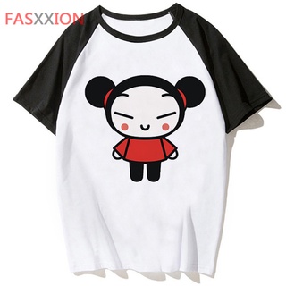 Pucca เสื้อยืดลําลอง แขนสั้น คอกลม สีขาว พลัสไซซ์ สไตล์ญี่ปุ่น สําหรับผู้ชาย