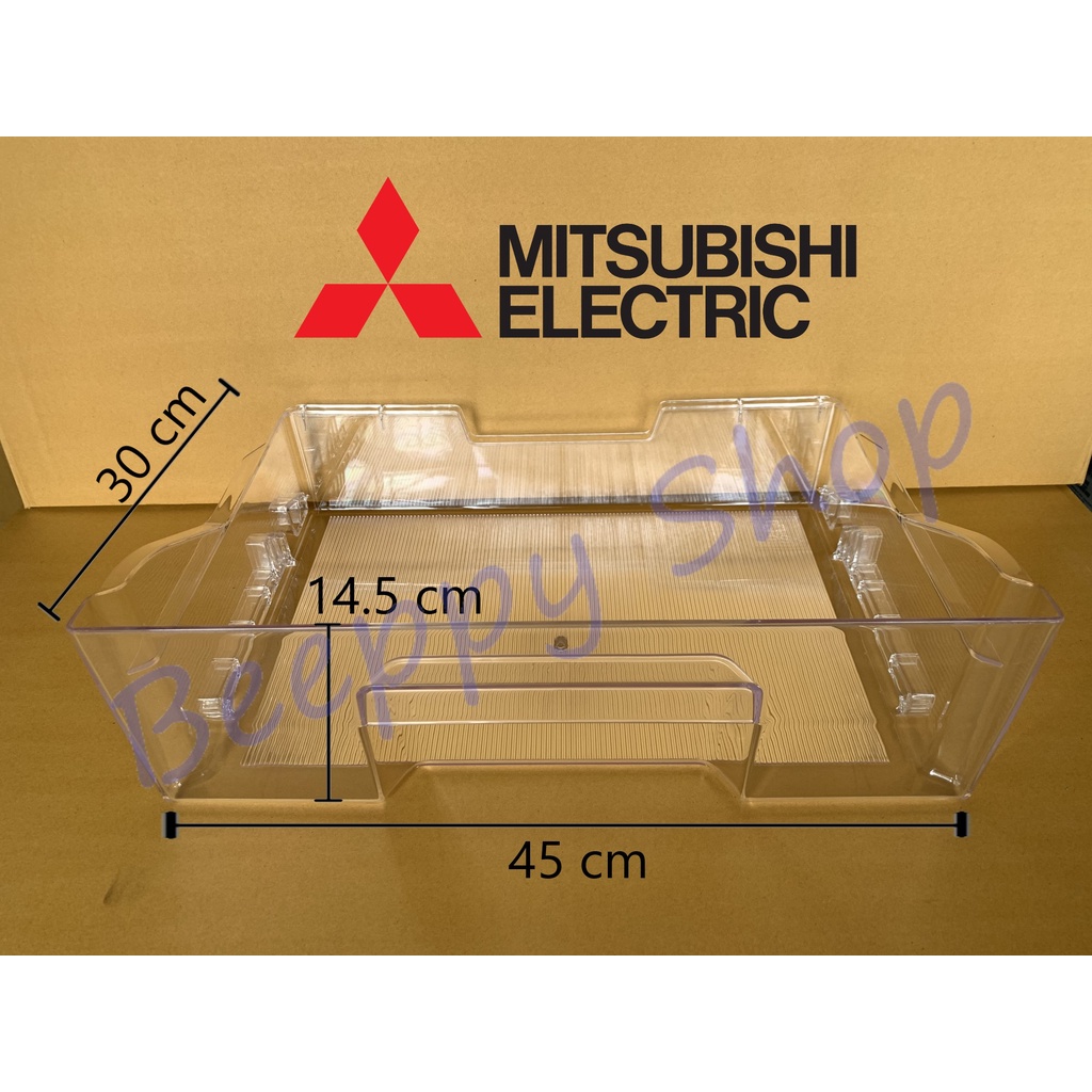 ถาดใต้ช่องฟรีซ MITSUBISHI รุ่น MR-FV22/FV25/FV29 ถาดแช่เนื้อ Meat Tray ถาดใต้ช่องแข็ง ชั้นวางใต้ช่อง