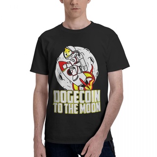 【ผ้าฝ้ายแท้】เสื้อยืด พิมพ์ลาย Promo Dogecoin To The Moon Doge Rocket สําหรับผู้ชาย 
เสื้อยืดลําลอง ผ้าฝ้าย แขนสั้น คอกลม