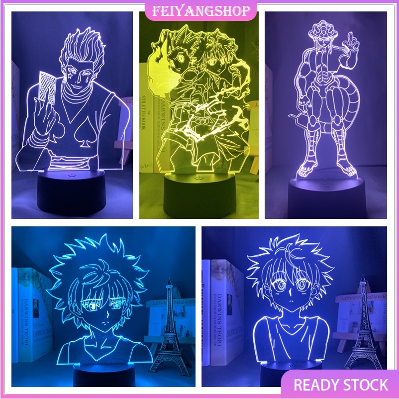 Hunter X Hunter Hisoka Gon Freecss โคมไฟ Led 3D เปลี่ยนสีได้ 7 สีสําหรับตกแต่งห้องนอน