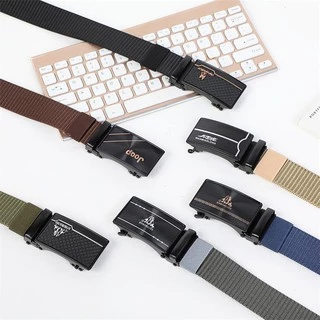 【พร้อมส่ง】เข็มขัดไนล่อนหัวล็อคอัตโนมัติ เข็มขัดผู้ชาย **คละลายนะคะ**