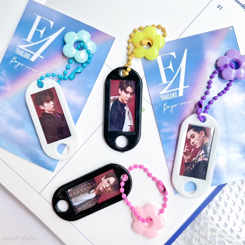 #F4Thailand พวงกุญแจเนมแท็ก ไบร์ท, วิน, ดิว, นานิ พวงกุญแจป้ายชื่อ F4Thailand Bright Win