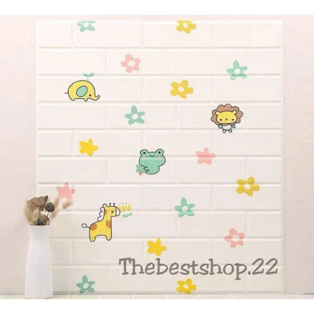 ✔️ถูกที่สุด✔️วอลเปเปอร์ติดผนัง 3 มิติ ขนาด 70x77 cm. ลายกำแพงอิฐ สีขาว มีกาวในตัว Wallpaper 3D #WP001 thumbnail 8