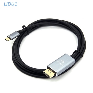 LIDU1  5.91ft USB C to DisplayPort 1.4 Cable 8K Type-C to DP Alt Mode Video Converter