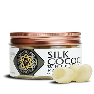 สบู่รังไหมล้างหน้าสูตรเพื่อผิวขาว - Silk Cocoon Whitening Facial Soap สูตรเพื่อผิวขาวใส ที่ต้องการใบหน้าที่ขาวใสสุขภาพดี