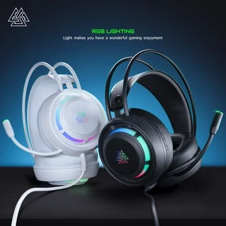 EGA TYPE H12 Gaming Headset 7.1 Surround Sound RGB Lighting เชื่อมต่อ USB 2.0 สายยาว 1.5 ม. [รับประกัน2ปี]