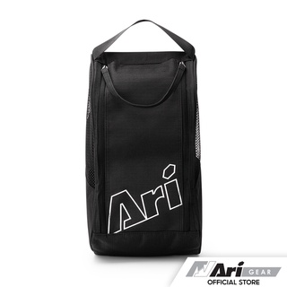 ARI COMPACT SHOE BAG - BLACK/WHITE กระเป๋ารองเท้า อาริ คอมแพค สีดำ