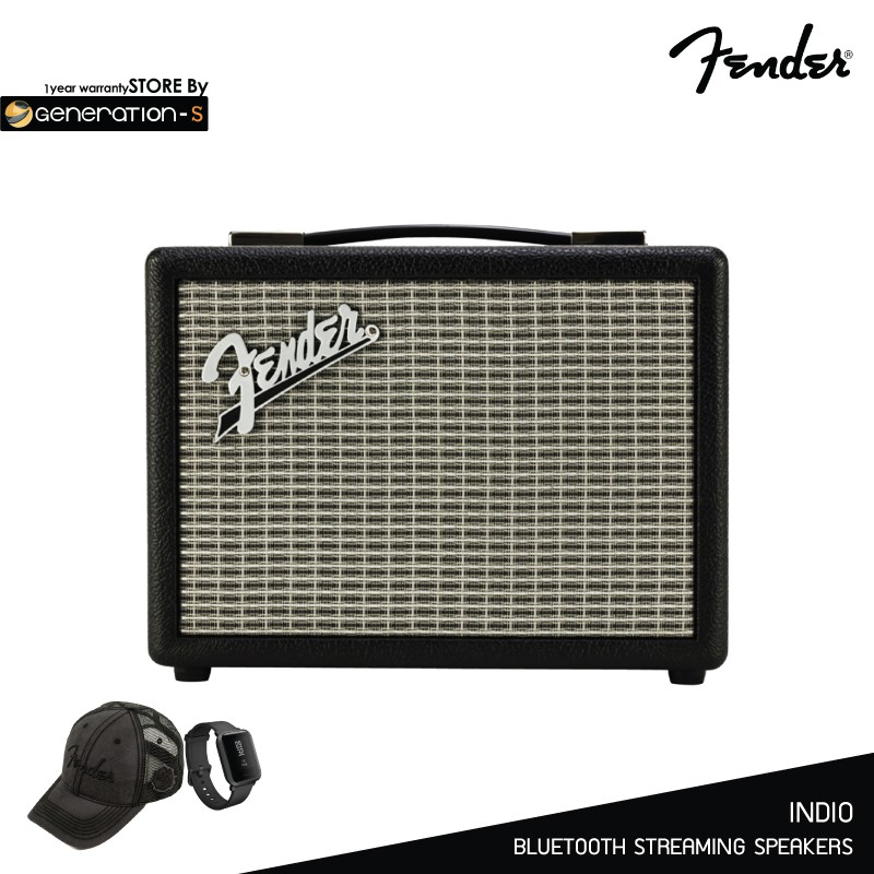 [แถมฟรี2ชิ้น]FENDER ลำโพง Bluetooth Streaming รุ่น INDIO -สี Black