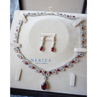 Neriza Jewelry/ เครื่องประดับเพชรสังเคราะห์ประกายเทียบเท่าเพชรแท้ เกรดพรีเมี่ยม เครื่องประดับ จัดส่งฟรีพร้อมกล่อง NZC021