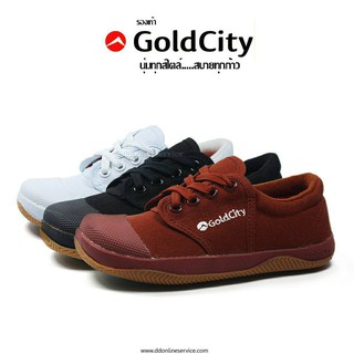 Gold City รองเท้านักเรียนผ้าใบชาย รองเท้าผ้าใบชาย-หญิง รุ่น 2014 สีน้ำตาล