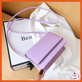 🅲🅷🅸🅲&amp;🅲🅾🅾🅻 กระเป๋าสะพายข้างทรงเหลี่ยม สีโทนพาสเทล 6 สี (03)