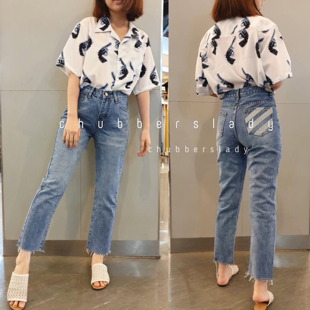 ใหม่ล่าสุด ❤️ ทรงบอยกระบอกเล็ก เอวสูงปกติ มีไซส์ S-5XL เอว 24-40”