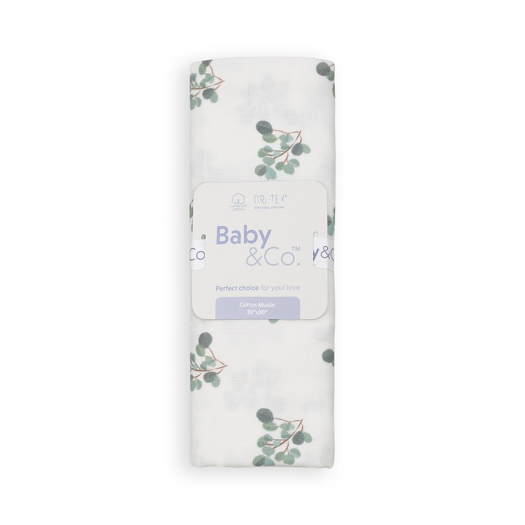Baby and Co. Nursing Cloth ผ้าอ้อมมัสลินคอตตอนขนาด 30"  บรรจุ 1 ชิ้น