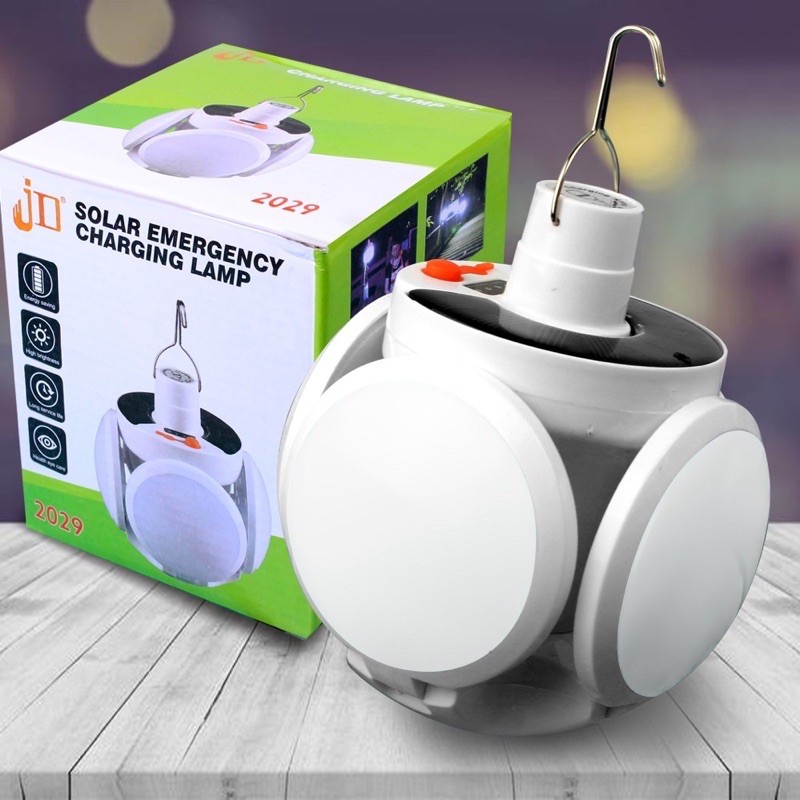 หลอดไฟโซล่าเซล 2029 LED ขนาด แสงขาว รุ่น Solar-Emergency-Charging-Lamp-Ball-Blub-00A-Song