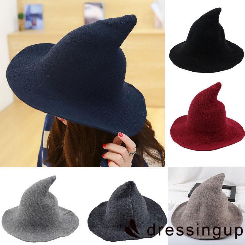 Ppe-halloween Modern Witch Hat ทําจากหมวกแม่มดปาร์ตี้ขนแกะแกะคุณภาพสูง