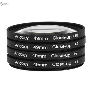 Andoer ฟิลเตอร์มาโคร 49 มม . + 1 + 2 + 4 + 10 สําหรับกล้อง Dslrs