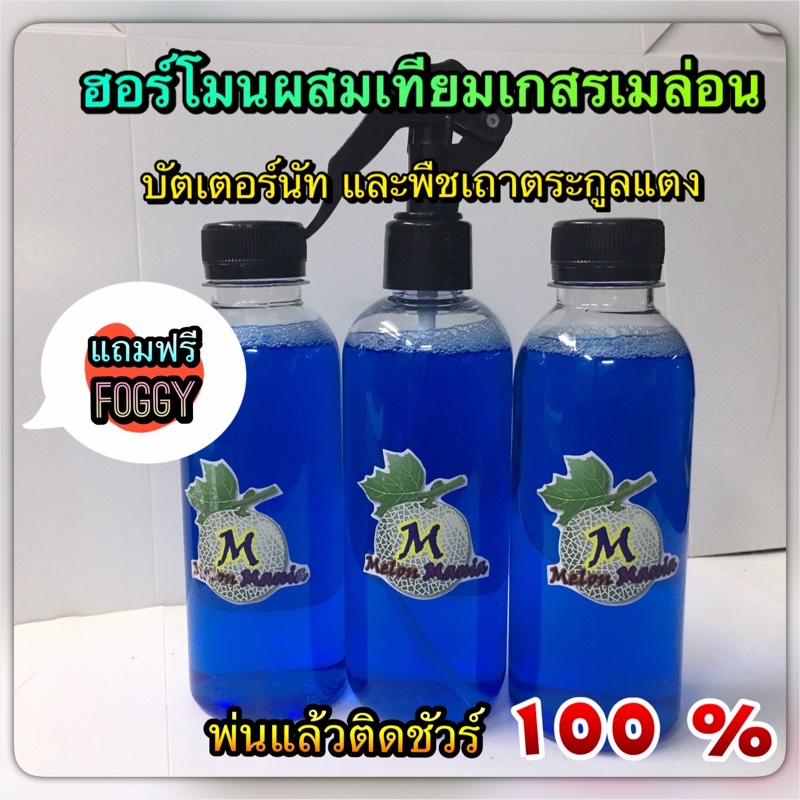 ฮอร์โมนผสมเกสร เมล่อน และพืชตระกูลแตง ขนาด 1,000 cc. ตรา เมล่อน มาเนีย