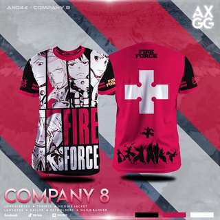 Axgg 2022 เสื้อยืด พิมพ์ลายอนิเมะ fire force "" บริษัท 8