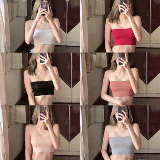 Petite♡︎ Tube top เกาะอกผ้าเรย่อน