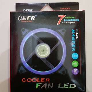 oker G-1226 พัดลมระบายความร้อนเคส12c. ไฟRGB7สี