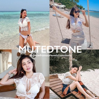 Mute - [พร้อมส่ง] Crochet crop เสื้อถักโครเช เเหวกหน้าแถมบราไว้ใส่กับบิกินี