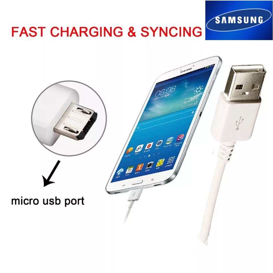 สายชาร์จ Samsung ของแท้ สายเป็นหัว USB MICRO ใช้งานได้กับมือถือทุกรุ่น เช่น A5,A7,J2,J5,J7, S4,S5,S6 J7 Prime J2Prime J1