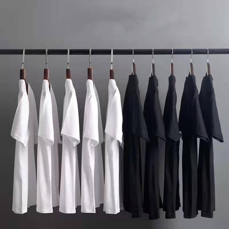 *พร้อมส่ง*เสื้อยืดคอกลมแขนสั้น ผู้ชาย สีล้วน Men's Short Sleeve T-Shirt (สีดำ สีขาว สีเทา)รุ่น 0019