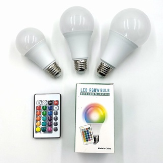 หลอดไฟ LED Bulb ขนาด  9W 12W 15W ขั้วเกลียว E27 สมาร์ทโคมไฟLed RGB ใช้งานไฟบ้าน AC 220V