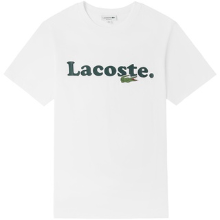 Camiseta Masculina De Manga Curta De Gola Redonda De Crocodilo Lacoste Francesa ผ้าม่านลายหนังจระเข้