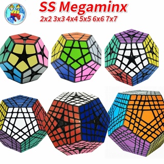 Shengshou Megaminx 2x2 3x3 4x4 5x5 Gigaminx Master Kilominx Gigaminx Puzzle toys รูบิคของเล่นสําหรับเด็ก 3x3ของเล่นสีดำ