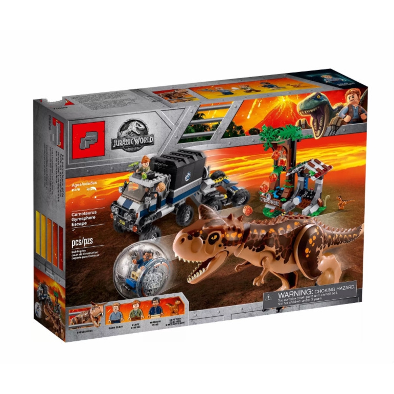 Lego 75929 Carnotaurus Gyrosphere Escape Building Blocks Jurassic World Dinosaur Model Bricks Toys C