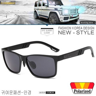 Polarized แว่นกันแดด แฟชั่น รุ่น UV 6560 C-1 สีดำเลนส์ดำ แว่นตา ทรงสปอร์ต วัสดุ PC (เลนส์โพลาไรซ์)ขาข้อต่อ