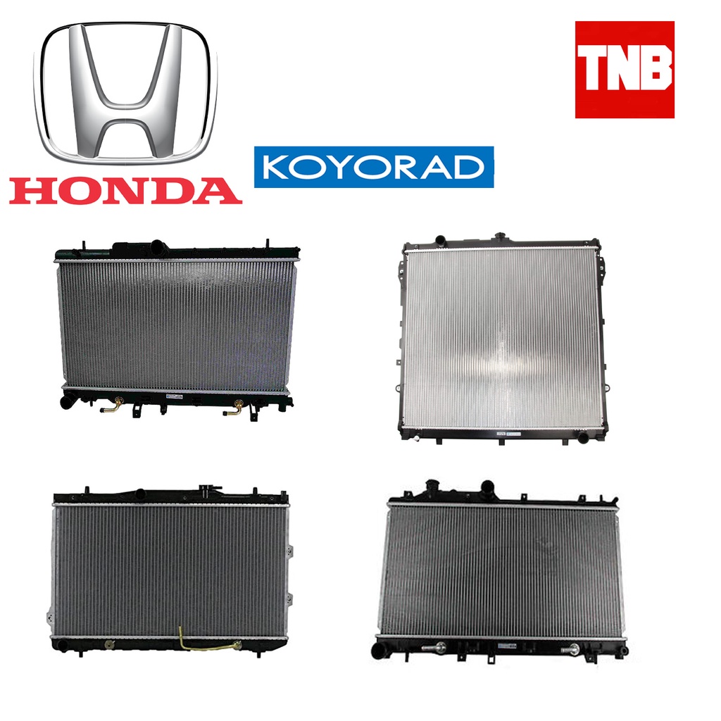 Koyorad หม้อน้ำ Honda accord brio civic ek fd city jazz gd ge crv แอคคอร์ด ปลาวาฬ ตาเพชร บริโอ้ ซิตี