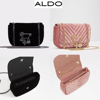 ALDO PIEVE BAG กระเป๋าสะพายใบเล็ก วัสดุผ้ากำมะหยี่เหลือบเงาสวยดูดี