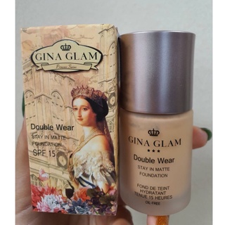 รองพื้น จีน่าเกลม Gina Glam Double Wear stay in Matte Foundation SPF15 (G45)