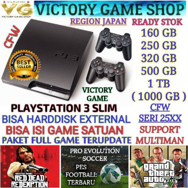 Ps3 Slim Cfw Series 2500a 2500b 1tb 1000gb 500gb 3gb 250gb 10gb 100gb 60gb 100gb 10gb 1000gb 600gb Shopee Thailand