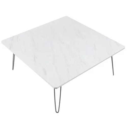 โต๊ะญี่ปุ่นเหลี่ยม FASTTECT MARBLE 80 ซม. ลายหินอ่อนขาว