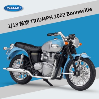 Willy Welly1: 18 Triumph Triumph 2002 โมเดลรถจักรยานยนต์จําลอง Bonneville