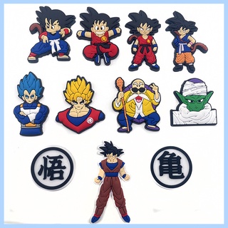 Crocs Jibbitz Dragon Ball Series หัวเข็มขัดยาง PVC แบบนิ่ม ลายดอกไม้ สําหรับตกแต่งรองเท้าชายหาด