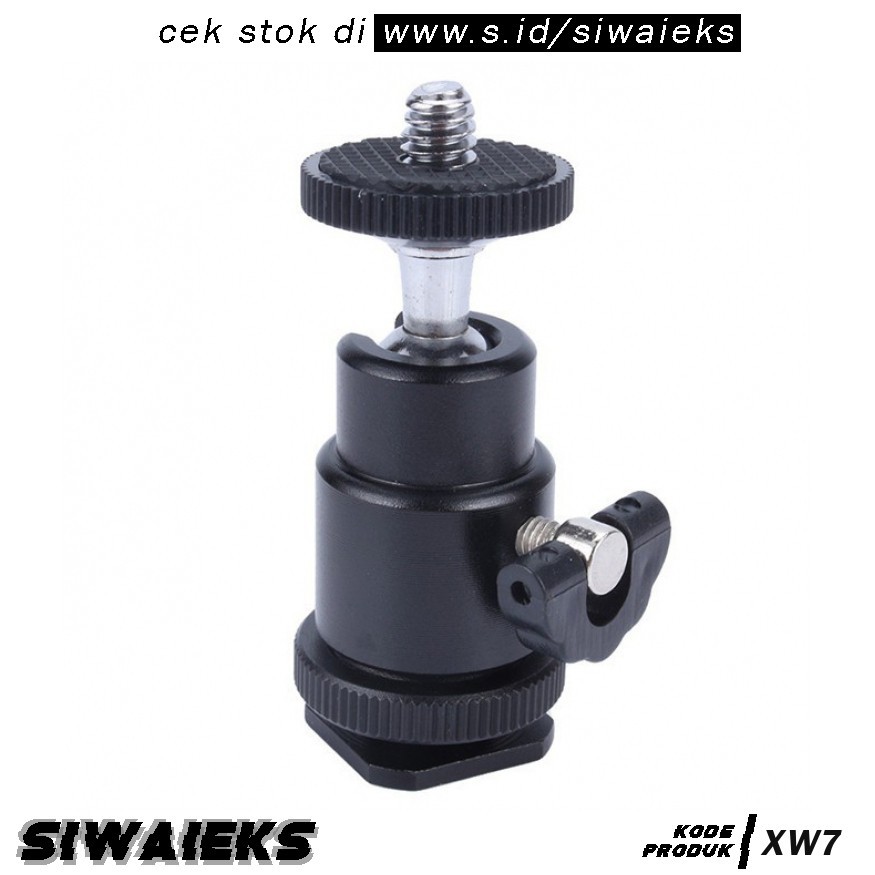 XW7 TaffiSTUDIO กล้องหัวบอลรองเท้าร้อน 1/4 QM3621 สีดํา Grab Medan