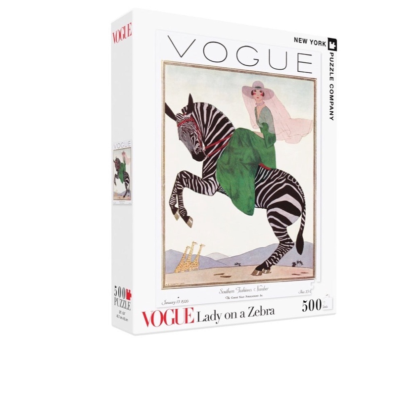 Vogue: Lady on the Zebra 1,000pc puzzle - จิ๊กซอว์รูปนิตยสารวินเทจ vogue 1,000 ชิ้น