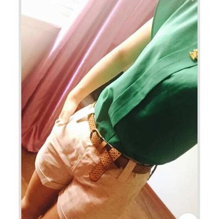 เข็มขัดหนังฉลุ หัวทอง  vintage แนวแฟชั่น