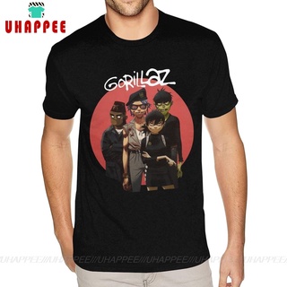 เสื้อยืด ผ้าฝ้าย 100% พิมพ์ลาย Gorillaz Humans Tour Humanz สําหรับผู้ชายสามารถปรับแต่งได้