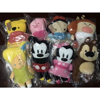 🎨ตุ๊กตา pook-a-looz MICKEY MINNIE TINKER BELL CHIP PIGLET POOH SNOW WHITE GRUMPY