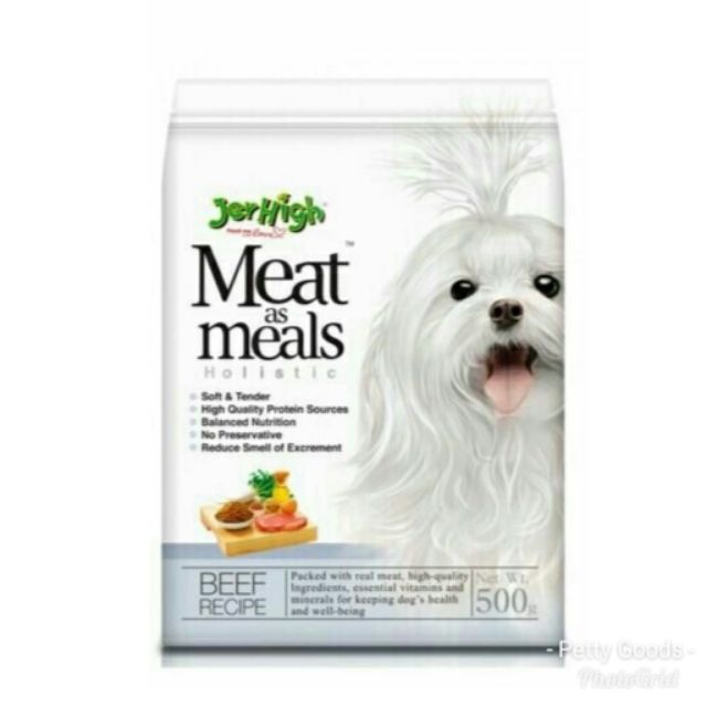 Jerhigh Meat as Meal อาหารเม็ดเนื้อนุ่ม 500g