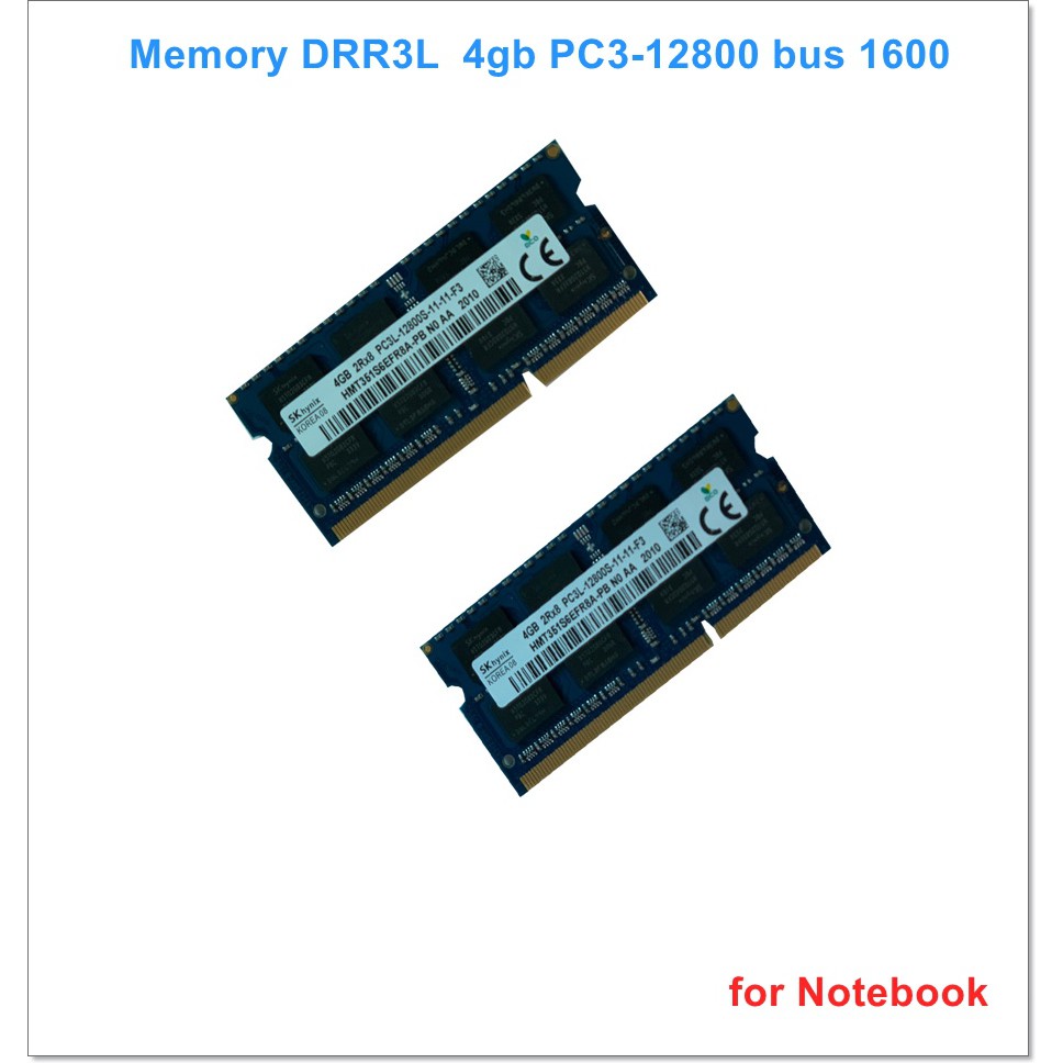 Memory Ram 4 gb DDR3L PC-3L12800 (bus1600) สำหรับ Notebook