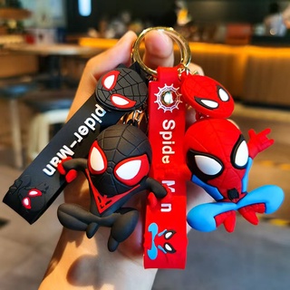 พวงกุญแจ จี้ตุ๊กตาฟิกเกอร์ Marvel Spiderman Super Heroes ของเล่นสําหรับเด็ก