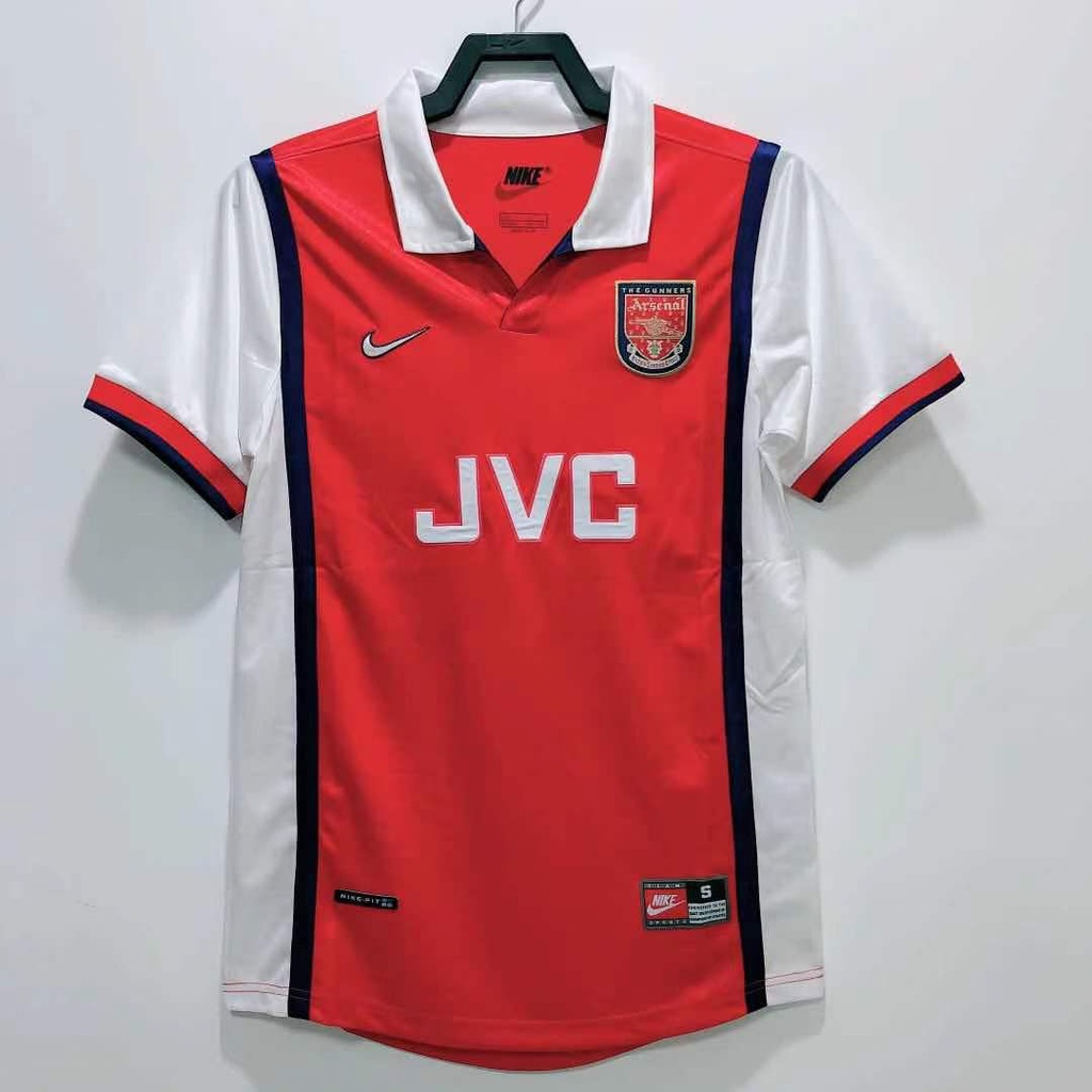 เสื้อกีฬาแขนสั้น ลายทีมชาติฟุตบอล Arsenal 1998-1999 ชุดเหย้า